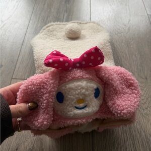 Sanrio Cream Pink Fleece My Melody Pet Sherpa Sweater bought in Tokyo Japan